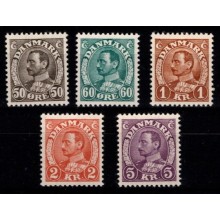 Christian X - Stålstik - Komplet sæt - Postfrisk.